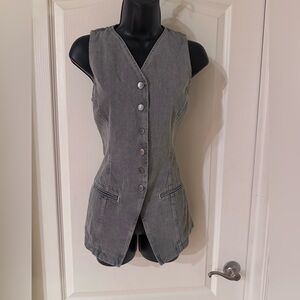 NWT Aligne gray denim sleeveless vest size 4